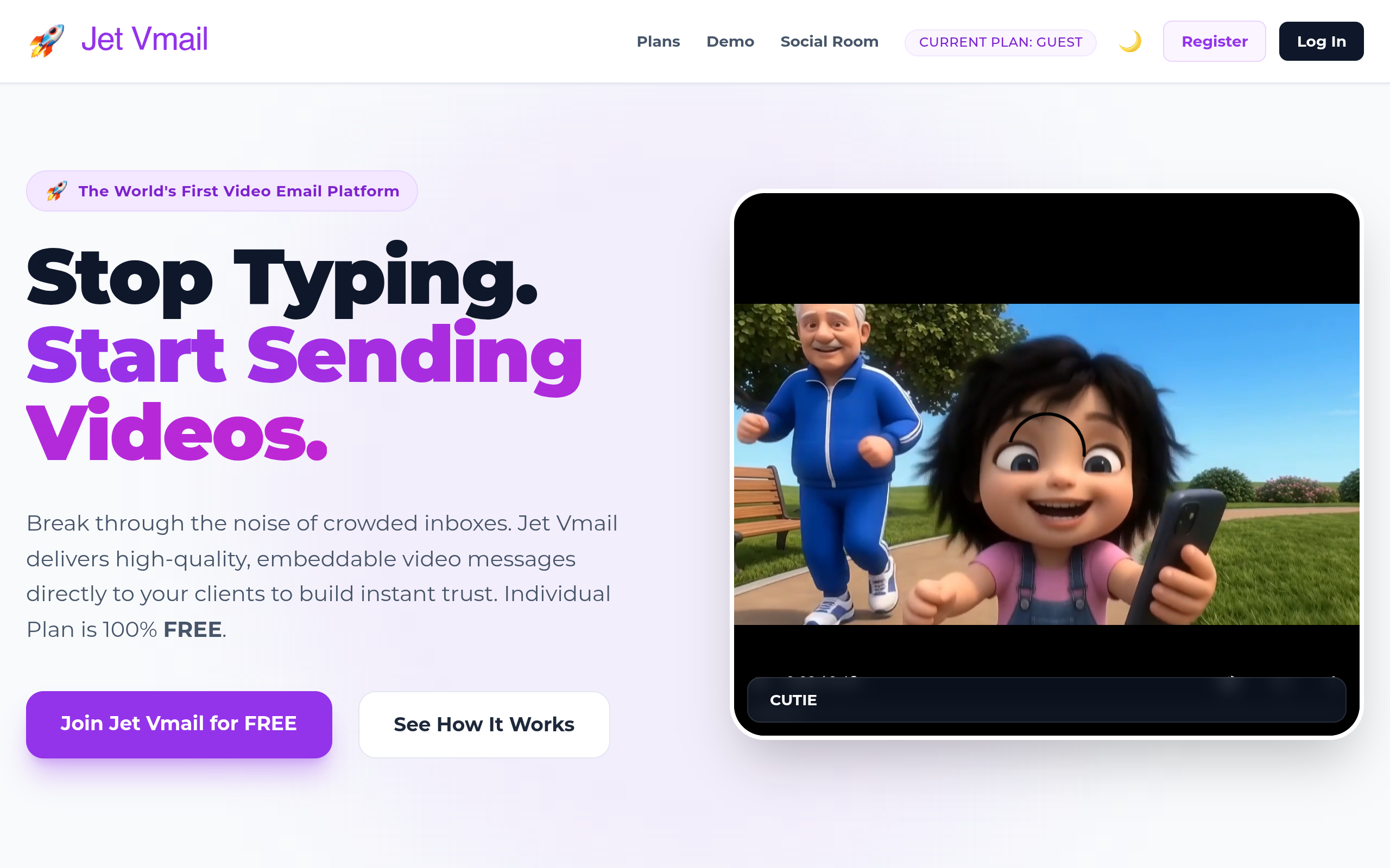 Homepage preview of jetvmail.com